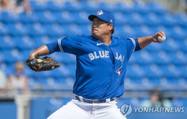 미국프로야구 토론토 블루제이스의 에이스 류현진 [AP=연합뉴스 자료사진]