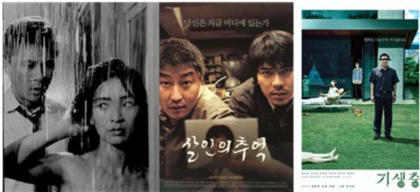 영화 하녀, 살인의 추억, 기생충 포스터 (사진 출처: 한국영상자료원 제공 / 연합뉴스)