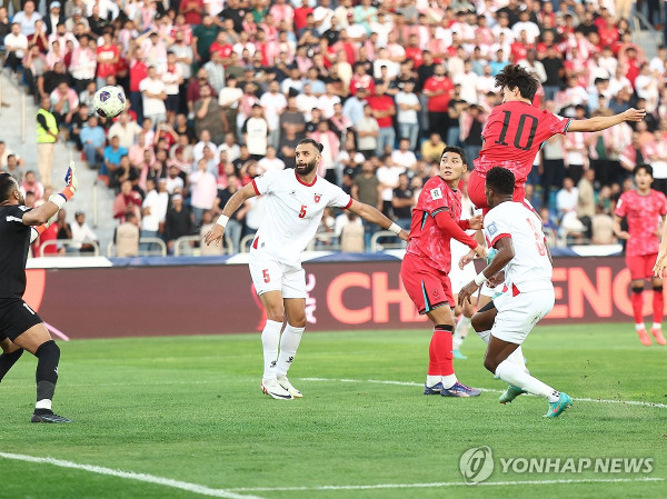  2026 피파 북중미월드컵 아시아 3차 예선 3차전 한국과 요르단의 경기에서 이재성이 선제골을 넣고 있다.(사진 출처: 연합뉴스)