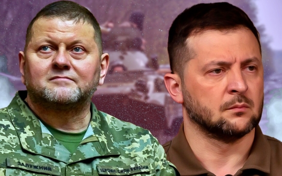 발레리 잘루즈니(왼쪽) 우크라이나군 총사령관과 볼로디미르 젤렌스키 우크라이나 대통령. 