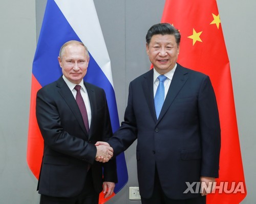 2019년 만난 시진핑과 푸틴
