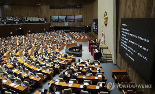 더불어민주당과 국민의힘이 국회 본회의에서 특검법과 검사징계법 처리를 놓고 강하게 맞붙었다.(사진 출처: 연합뉴스)