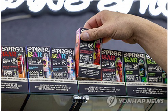 미국에서 판매되는 6-메틸 니코틴을 쓴 액상형 전자담배 (사진 출처: 연합뉴스)