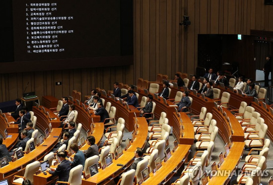 여당 없이 상임위원장 선출 (사진 출처: 연합뉴스)