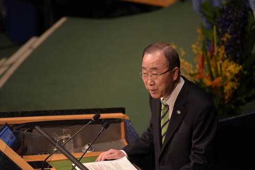 통일교 내부 보고 문건에서 반기문 전 유엔사무총장이 주요 인물로 반복 언급된 정황이 확인됐다. [사진 출처: shutterstock 410311045]