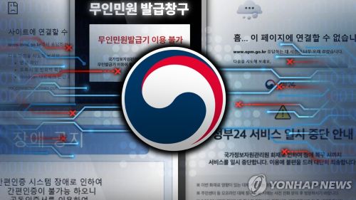 국가정보자원관리원 전산실 화재가 발생한 지 2주가 다 되어가지만, 복구율은 여전히 20%대에 머물고 있다. (사진 출처:연합뉴스)