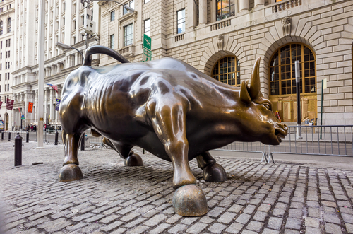 뉴욕 맨해튼 로어맨해튼 월스트리트의 \\'월스트리트 불(Wall Street Bull).(사진 출처:shutterstock)