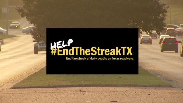 텍사스 교통국이 실시하는 해시태그 소셜미디어 캠페인 (사진 출처: NBC5)