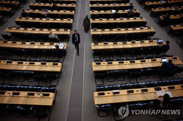 스위스 제네바 유엔 빌딩에서 열린 유엔 인권이사회 회의 [AFP=연합뉴스 자료사진]