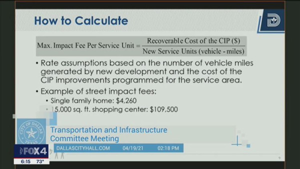 달라스 시가 도로 영향 부담금 징수를 고려 중인 것으로 알려져 논란이 되고 있다. (사진 출처: FOX4)