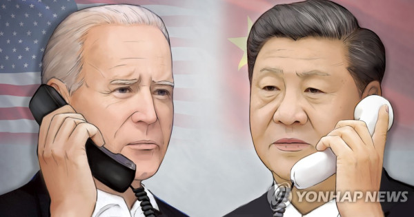 바이든 미국 대통령 - 시진핑 중국 국가주석 통화 