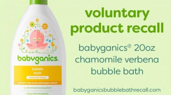 베비가닉스(Babyganics)의 20온스 용량의 카모마일 버비나 버블 배스 다발성세균 게르고비아이 서식 우려되고있다. Google 캡처 