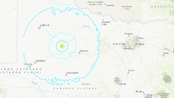 26일, 텍사스 서부에 규모 5.1 지진 발생 (사진 출처: www.foxweather.com 캡처)