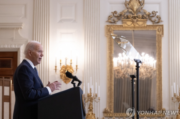 이스라엘의 새 휴전안에 대해 발언하는 조 바이든 미 대통령 (사진 출처: 연합뉴스)