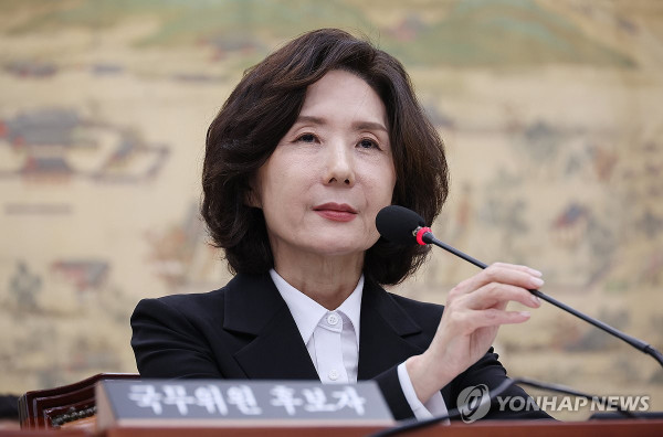 이진숙 교육부 장관 후보자가 16일 인사청문회에서 의원 질의에 답변하고 있다.(사진 출처:연합뉴스)