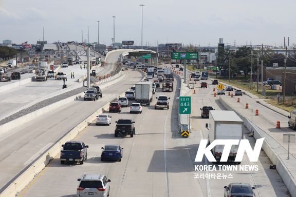 공사가 한창인 캐롤튼지역 I-35