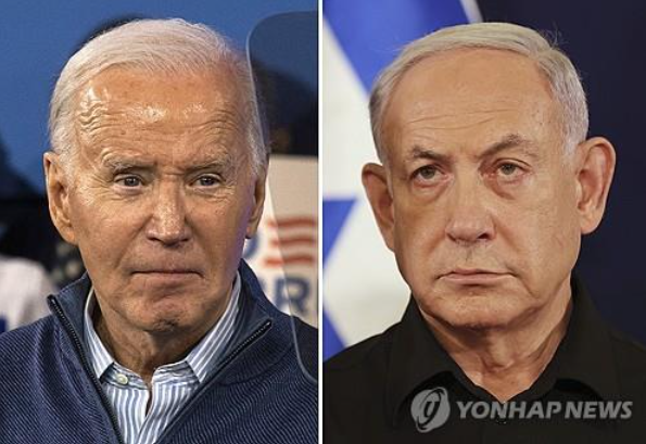 조 바이든 미국 대통령(왼쪽)과 베냐민 네타냐후 이스라엘 총리 (사진 출처: 연합뉴스)
