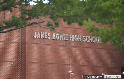 24일 총격 사건이 일어난 알링턴 보위 고등학교(Bowie High School) (사진 출처: NBCDFW NEWS 캡처)